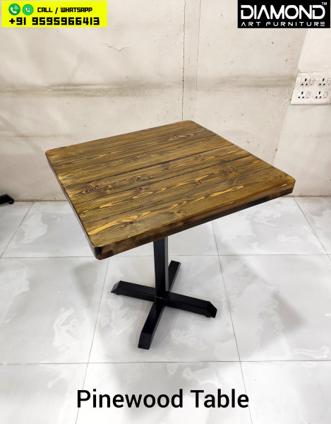 ✅ 2x2 Pinewood Table with Wood Grain Polish   ✅ Specially Customized For 2 people seating